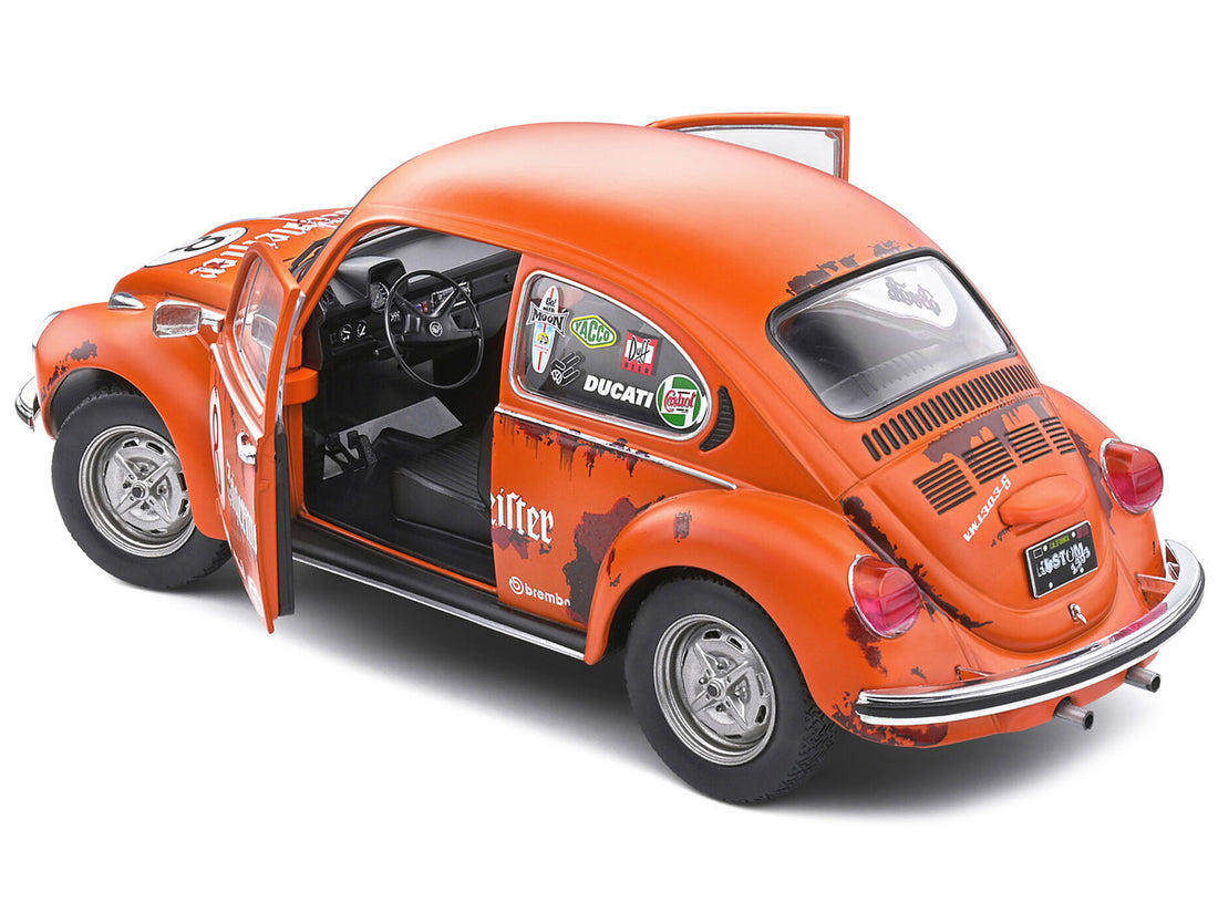 1974 Volkswagen Beetle 1303 #8 Matt Orange "Jagermeister" Tribute "Competition" Series 1/18 Diecast Model Car by Solido-3