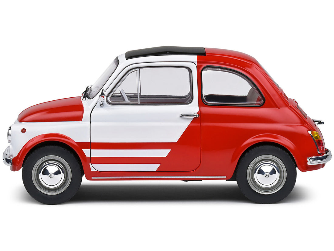 1965 Fiat 500 L Red and White with Red Interior "Robe Di Kappa" 1/18 Diecast Model Car by Solido-2