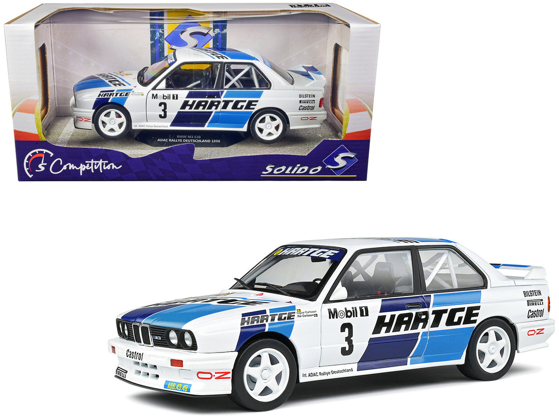 BMW E30 M3 Gr. A #3 Ingvar Carlsson - Per Carlsson "Adac Rallye Deutchland" (1990) "Competition" Series 1/18 Diecast Model Car by Solido-0