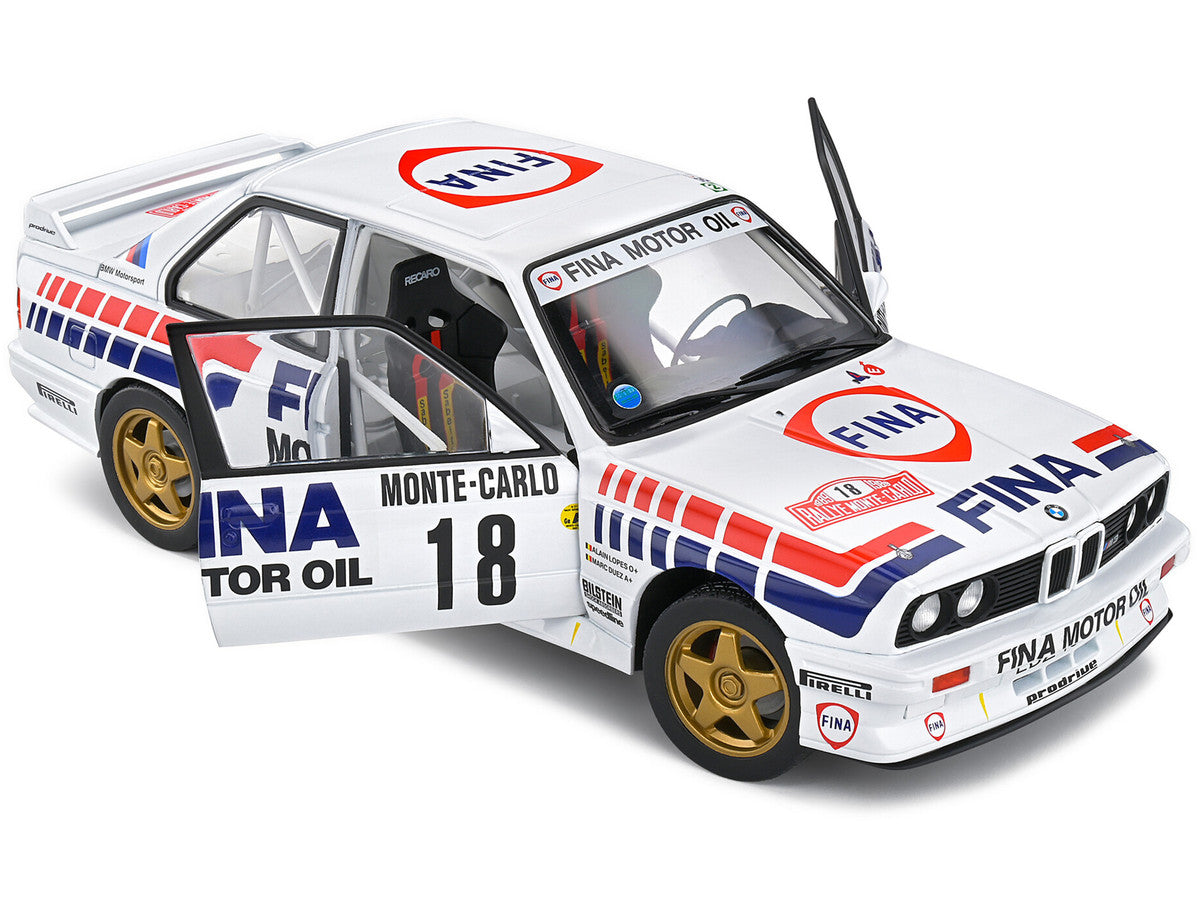 BMW E30 M3 Gr.A #18 Marc Duez - Alain Lopes "Rally Monte-Carlo" (1989) "Competition" Series 1/18 Diecast Model Car by Solido-1