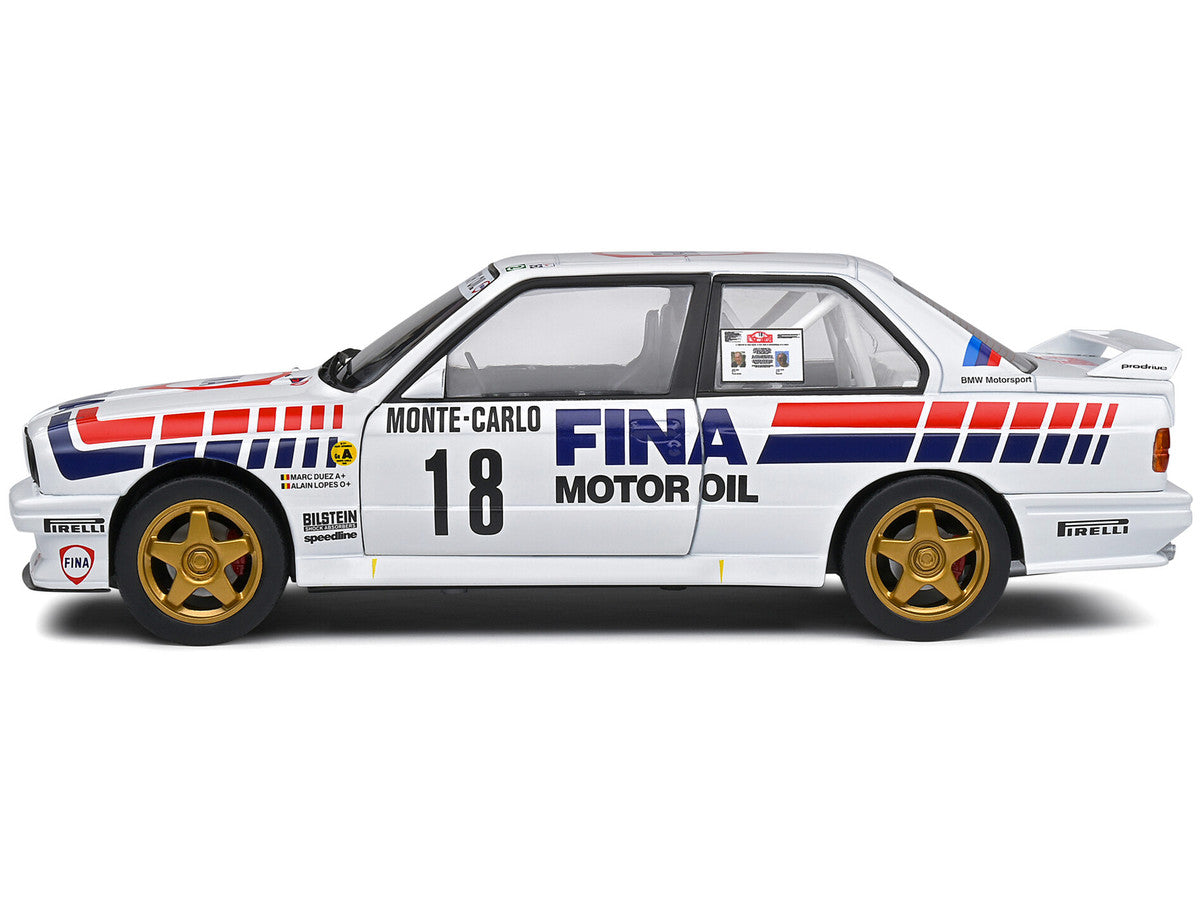 BMW E30 M3 Gr.A #18 Marc Duez - Alain Lopes "Rally Monte-Carlo" (1989) "Competition" Series 1/18 Diecast Model Car by Solido-2