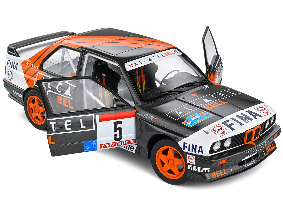 BMW E30 M3 Gr.A #5 Gregoire de Mevius - Willy Lux 3rd Place "Ypres 24 Hours Rally" (1990) "Competition" Series 1/18 Diecast Model Car by Solido-1
