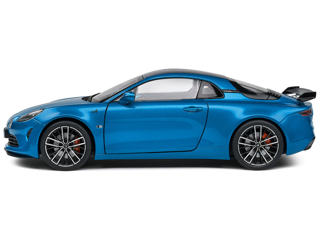 2023 Alpine A110S Pack Aero Bleu Alpine Blue Metallic with Black Top 1/18 Diecast Model Car by Solido-2