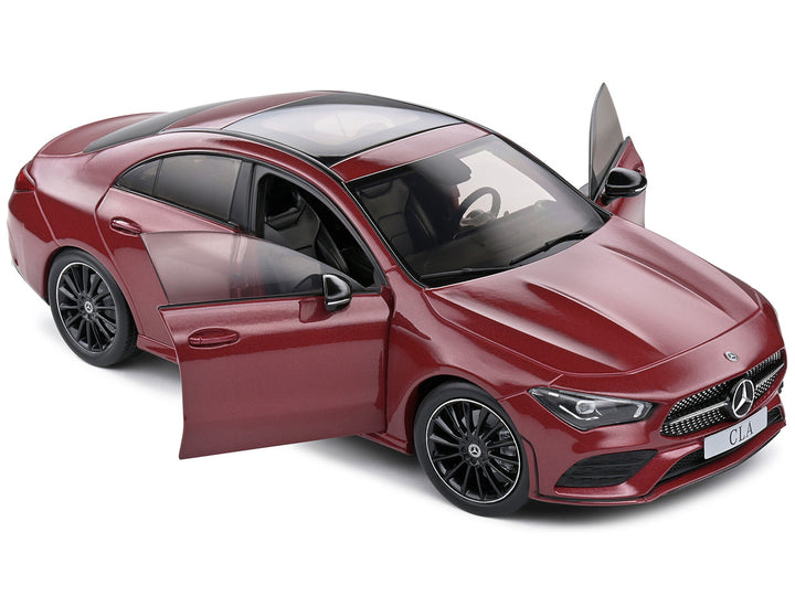 2019 Mercedes-Benz CLA C118 Coupe Rouge Patagonie Red Metallic with Sunroof 1/18 Diecast Model Car by Solido-1