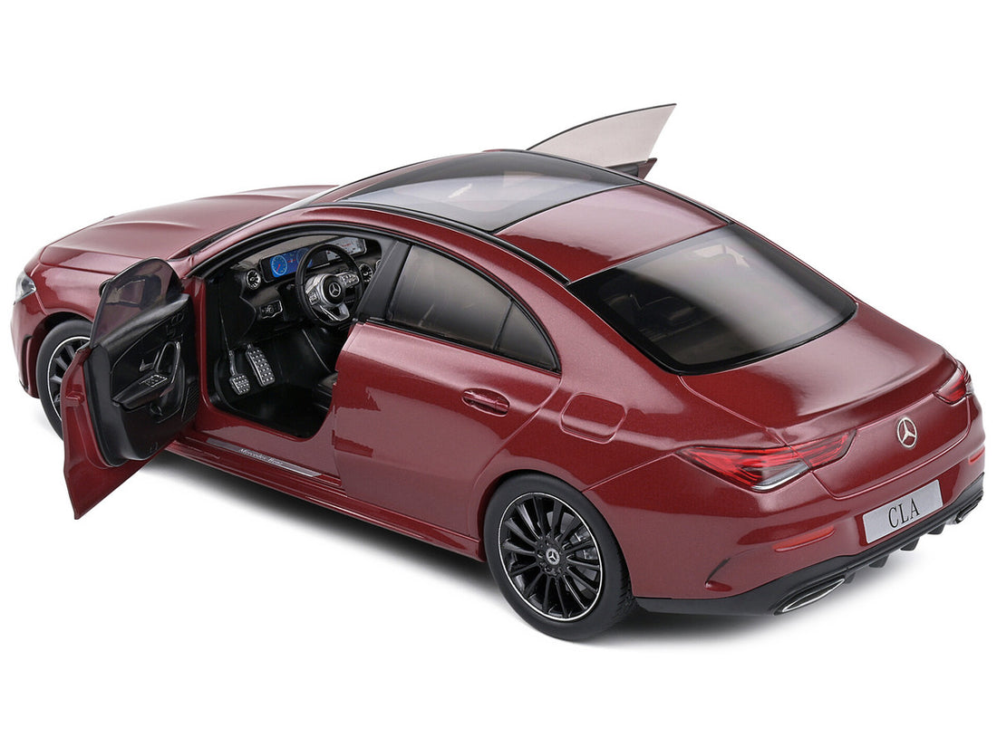 2019 Mercedes-Benz CLA C118 Coupe Rouge Patagonie Red Metallic with Sunroof 1/18 Diecast Model Car by Solido-3