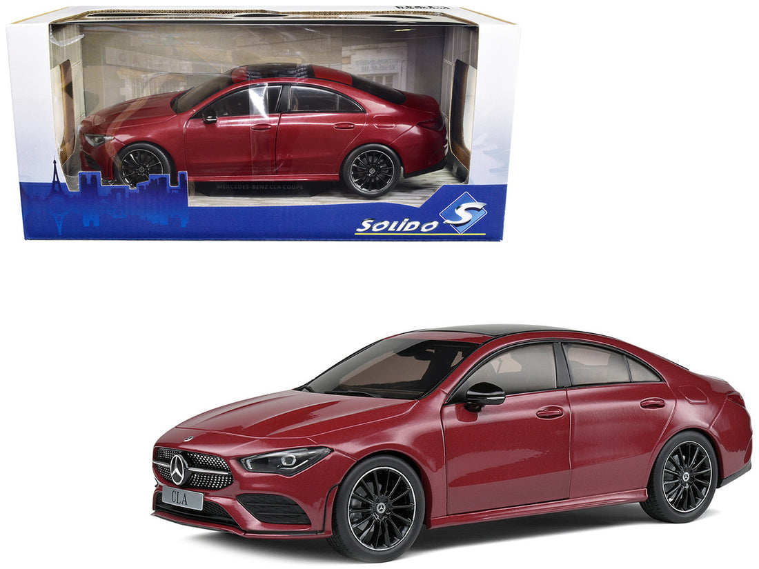 2019 Mercedes-Benz CLA C118 Coupe Rouge Patagonie Red Metallic with Sunroof 1/18 Diecast Model Car by Solido-0