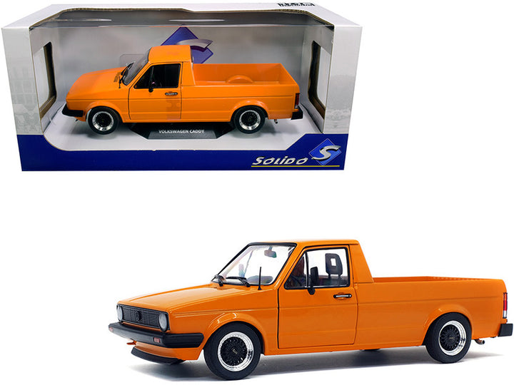 1982 Volkswagen Caddy MKI Pickup Truck Custom Orange 1/18 Diecast Model Car by Solido-0