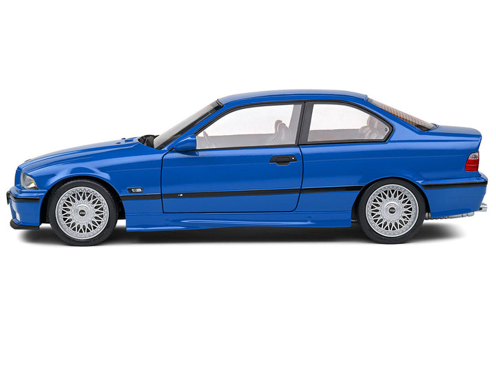 1996 BMW E36 M3 Coupe Santorin Blue 1/18 Diecast Model Car by Solido-1