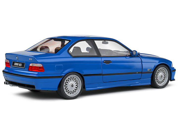 1996 BMW E36 M3 Coupe Santorin Blue 1/18 Diecast Model Car by Solido-0