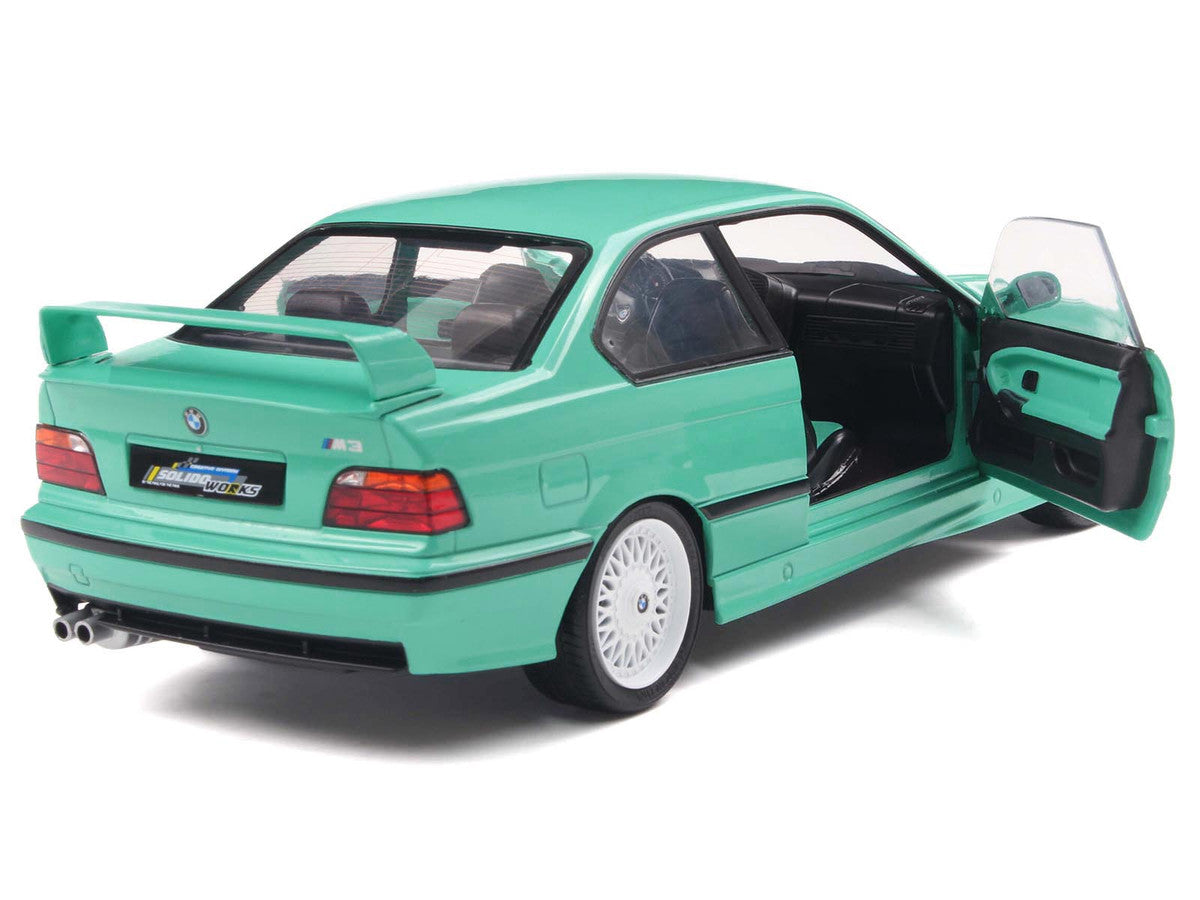 BMW 1991 E36 M3 "Solido Works" Mint Green with Mint Green Interior 1/18 Diecast Model Car by Solido 5