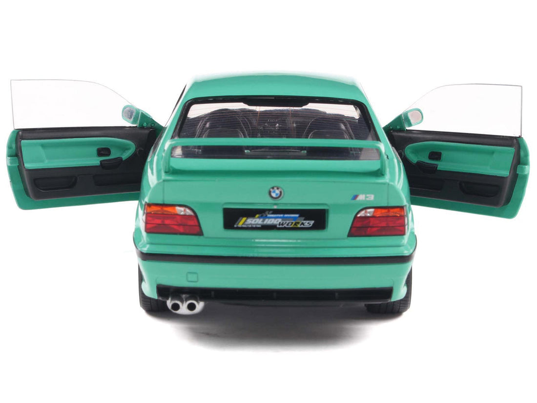 BMW 1991 E36 M3 "Solido Works" Mint Green with Mint Green Interior 1/18 Diecast Model Car by Solido 2