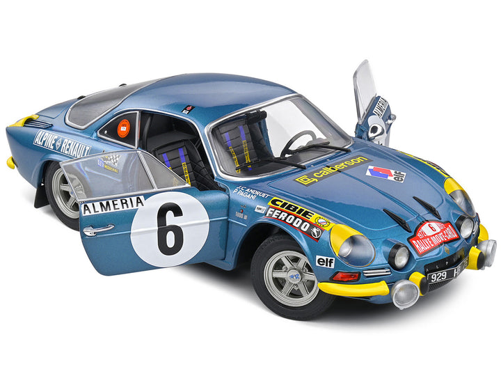 Alpine A110 1600S #6 Jean-Claude Andruet - Pierre Pagani "Rallye Montecarlo" (1972) "Competition" Series 1/18 Diecast Model Car by Solido-1