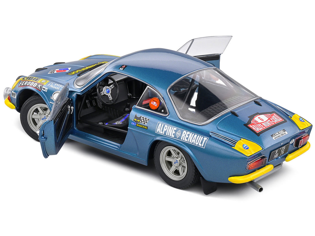 Alpine A110 1600S #6 Jean-Claude Andruet - Pierre Pagani "Rallye Montecarlo" (1972) "Competition" Series 1/18 Diecast Model Car by Solido-3