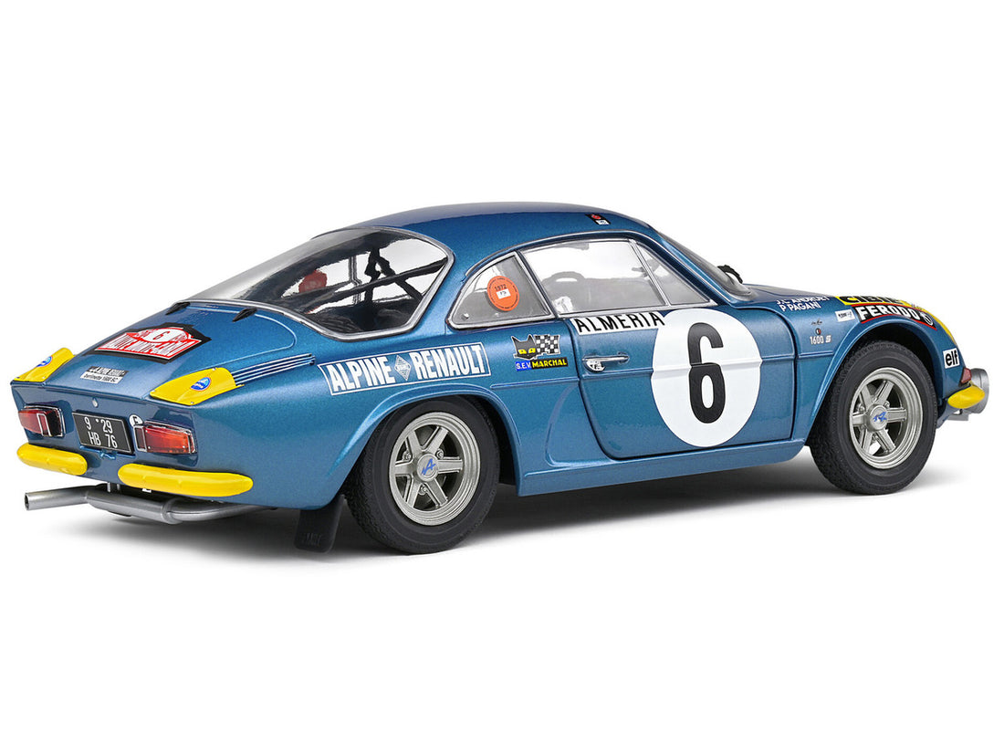 Alpine A110 1600S #6 Jean-Claude Andruet - Pierre Pagani "Rallye Montecarlo" (1972) "Competition" Series 1/18 Diecast Model Car by Solido-4