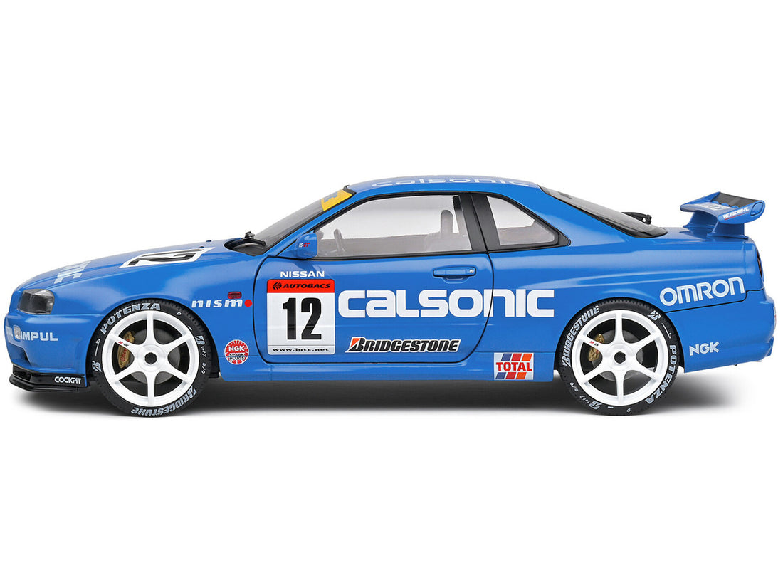 2000 Nissan Skyline GT-R (R34) Streetfighter RHD (Right Hand Drive) #12 Blue "Calsonic Tribute" "Competition" Series 1/18 Diecast Model Car by Solido-2