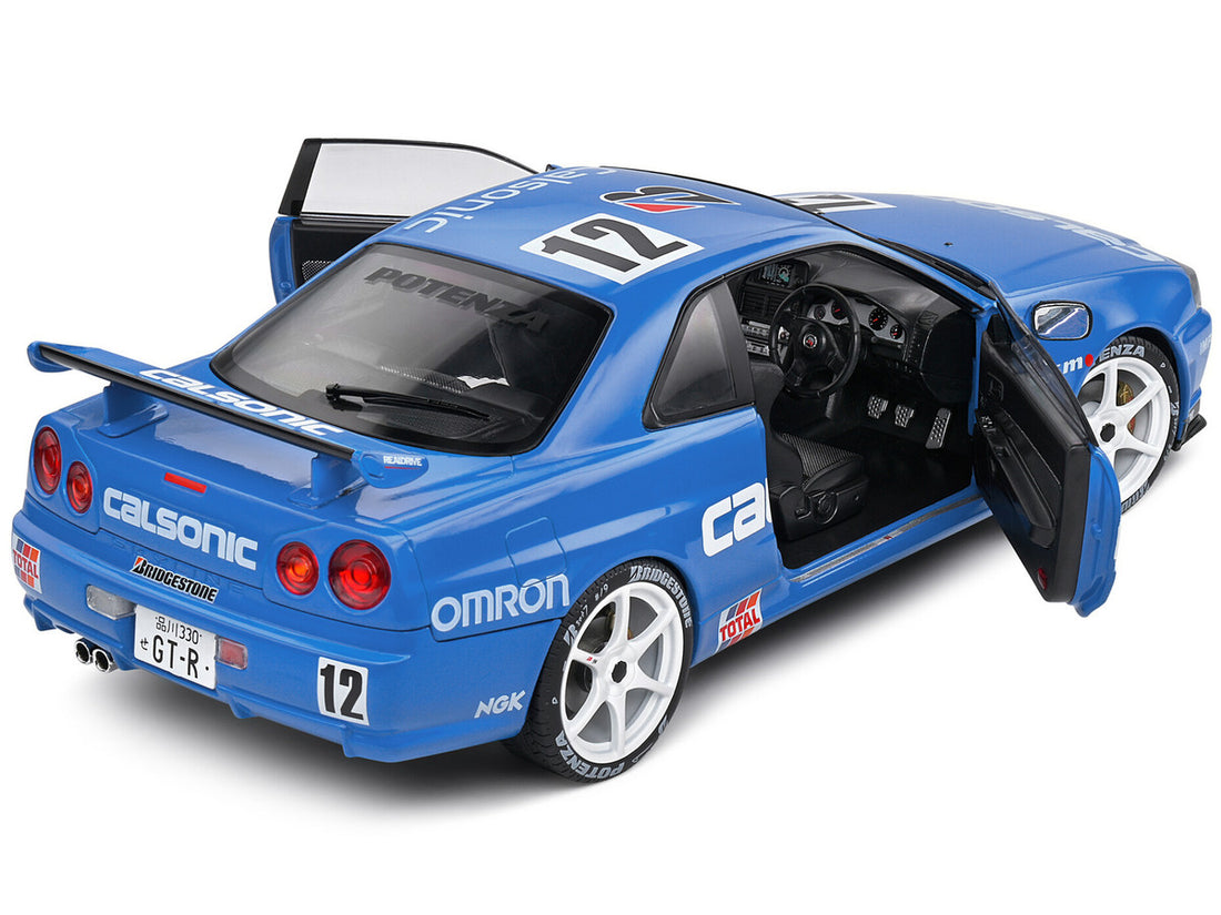 2000 Nissan Skyline GT-R (R34) Streetfighter RHD (Right Hand Drive) #12 Blue "Calsonic Tribute" "Competition" Series 1/18 Diecast Model Car by Solido-3