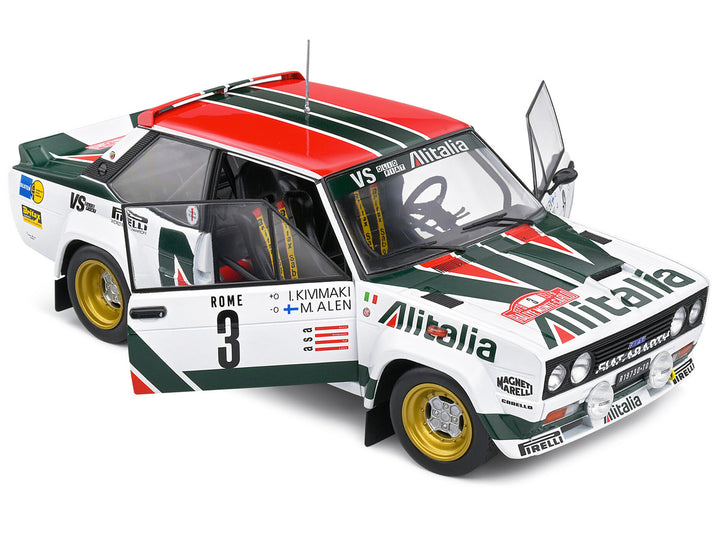 Fiat 131 Abarth #3 Markku Alen - Ilkka Kivimaki 3rd Place "Rallye Montecarlo" (1979) "Competition" Series 1/18 Diecast Model Car by Solido-1