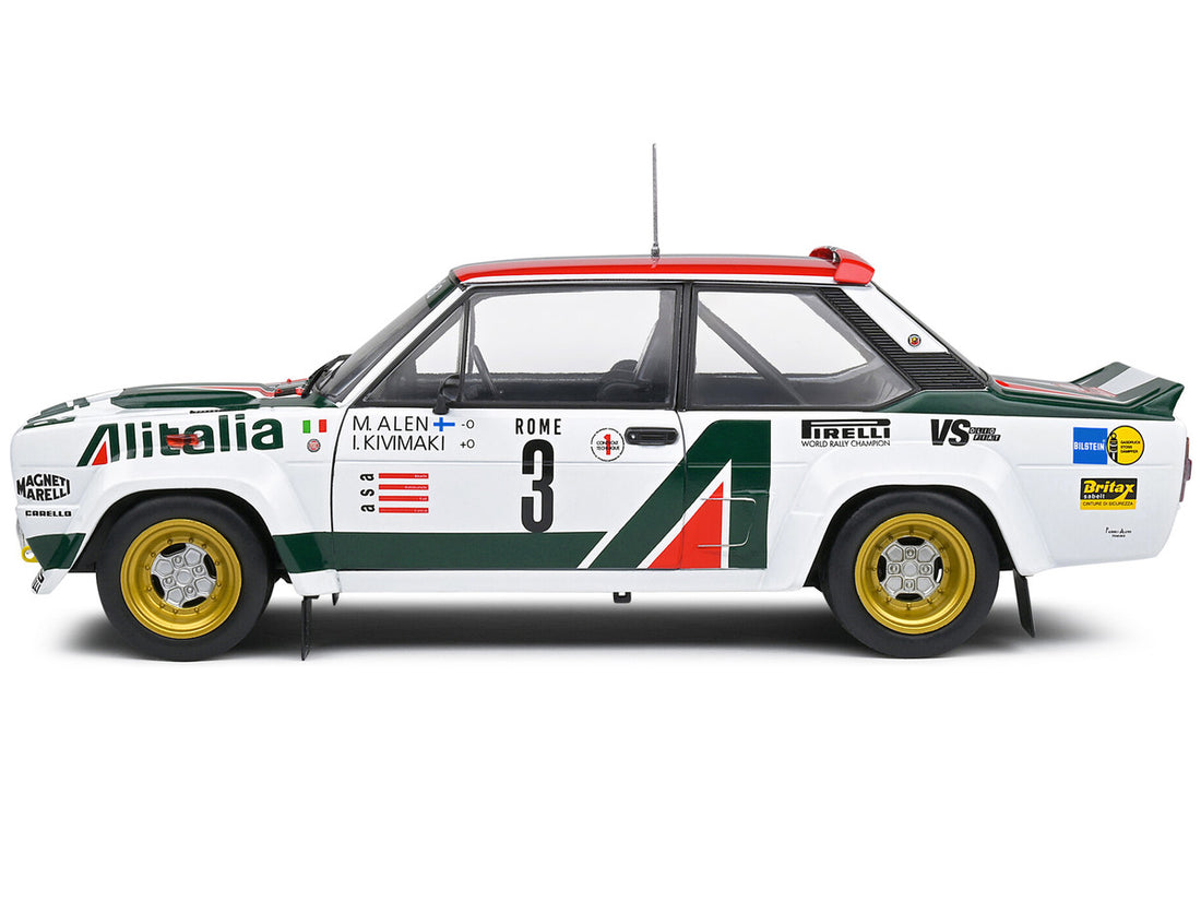 Fiat 131 Abarth #3 Markku Alen - Ilkka Kivimaki 3rd Place "Rallye Montecarlo" (1979) "Competition" Series 1/18 Diecast Model Car by Solido-2