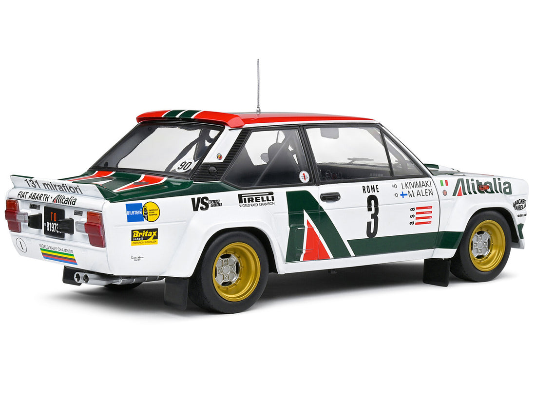 Fiat 131 Abarth #3 Markku Alen - Ilkka Kivimaki 3rd Place "Rallye Montecarlo" (1979) "Competition" Series 1/18 Diecast Model Car by Solido-4