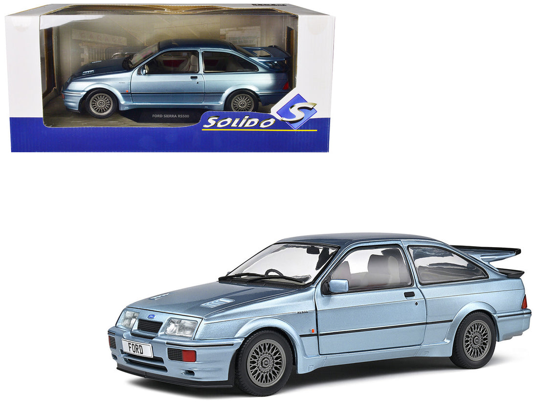 1987 Ford Sierra Cosworth RS500 RHD (Right Hand Drive) Glacier Blue Metallic 1/18 Diecast Model Car by Solido-0