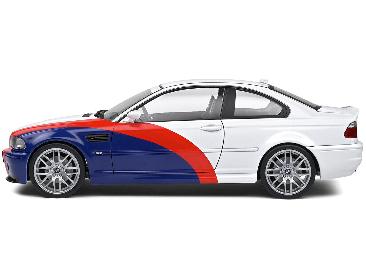 2000 BMW E46 M3 "Streetfighter" White with Blue and Red Graphics 1/18 Diecast Model Car by Solido-2