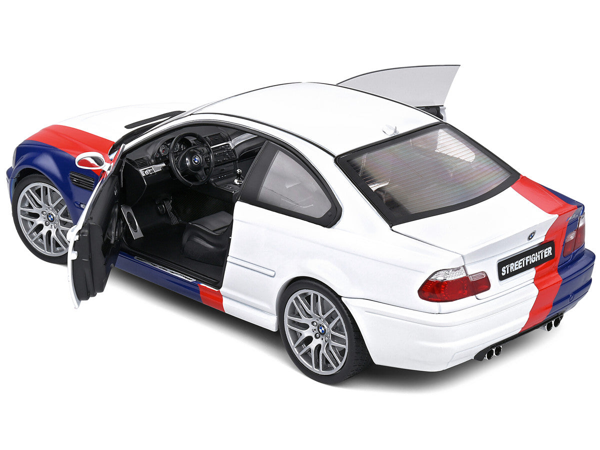 2000 BMW E46 M3 "Streetfighter" White with Blue and Red Graphics 1/18 Diecast Model Car by Solido-3