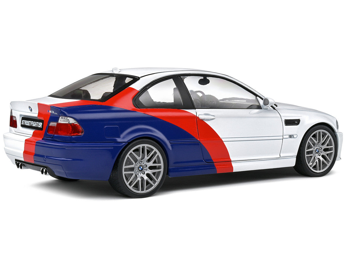 2000 BMW E46 M3 "Streetfighter" White with Blue and Red Graphics 1/18 Diecast Model Car by Solido-4
