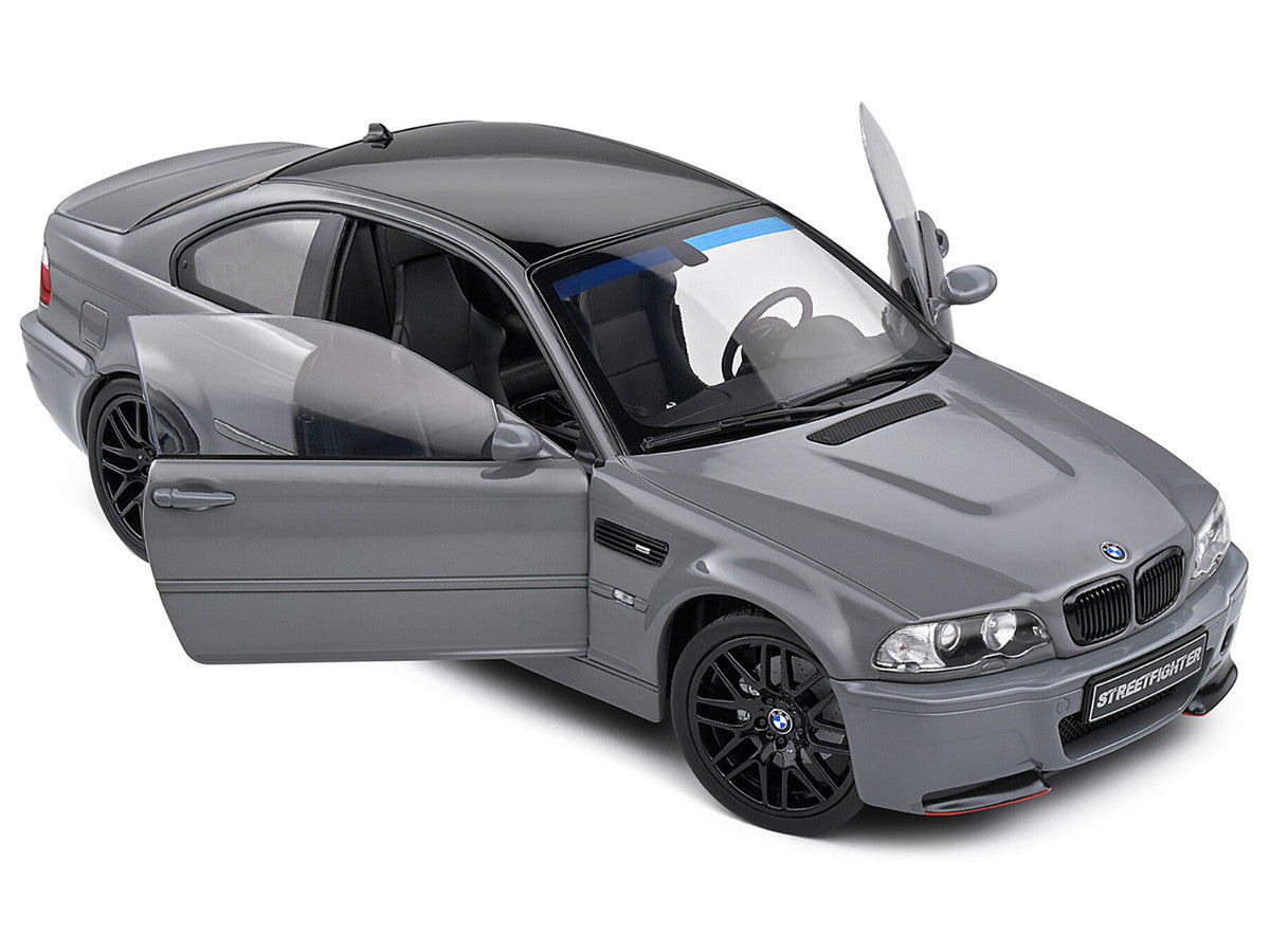 2000 BMW E46 M3 "Streetfighter" Nardo Gray with Black Top 1/18 Diecast Model Car by Solido-3