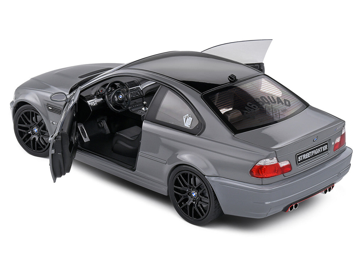 2000 BMW E46 M3 "Streetfighter" Nardo Gray with Black Top 1/18 Diecast Model Car by Solido-1