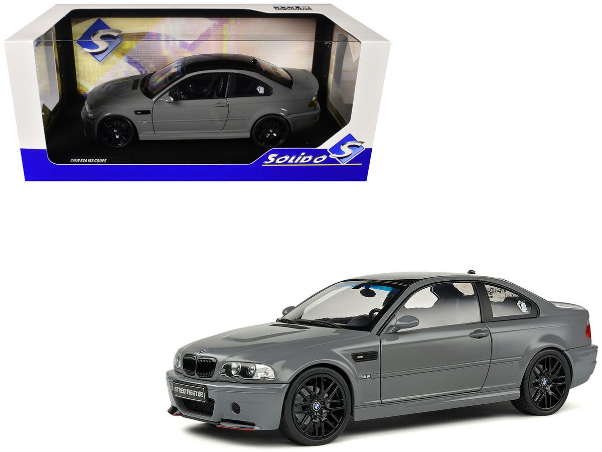 2000 BMW E46 M3 "Streetfighter" Nardo Gray with Black Top 1/18 Diecast Model Car by Solido-4