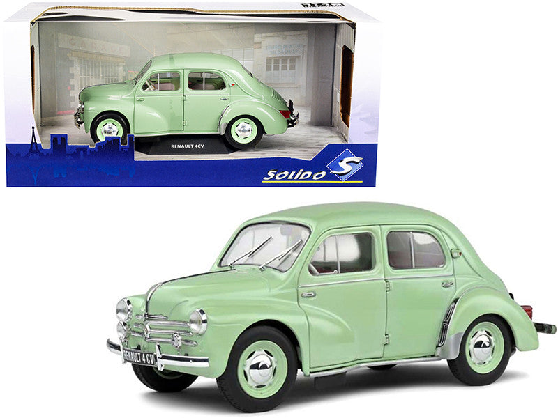 1955 Renault 4CV Vert d'Eau Green 1/18 Diecast Model Car by Solido-0