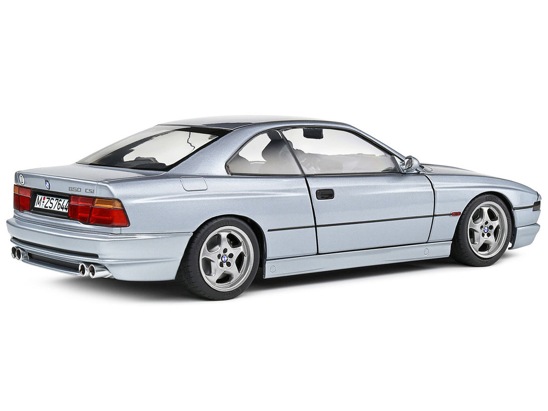 1992 BMW 850 (E31) CSI Arctic Silver Metallic 1/18 Diecast Model Car by Solido-4