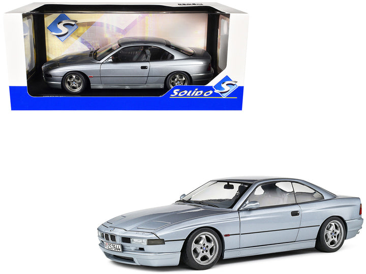 1992 BMW 850 (E31) CSI Arctic Silver Metallic 1/18 Diecast Model Car by Solido-0