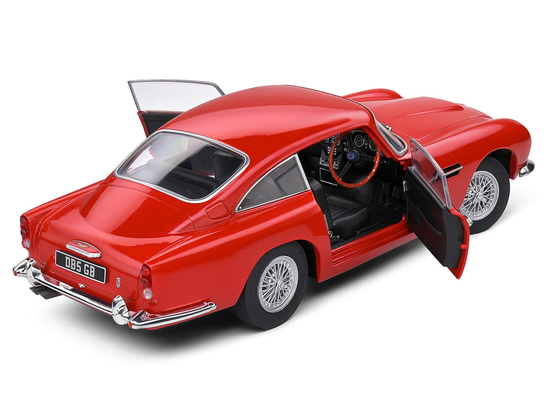 1964 Aston Martin DB5 RHD (Right Hand Drive) Red Metallic 1/18 Diecast Model Car by Solido-3