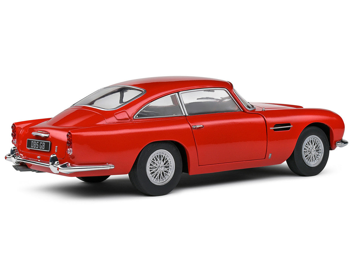 1964 Aston Martin DB5 RHD (Right Hand Drive) Red Metallic 1/18 Diecast Model Car by Solido-1