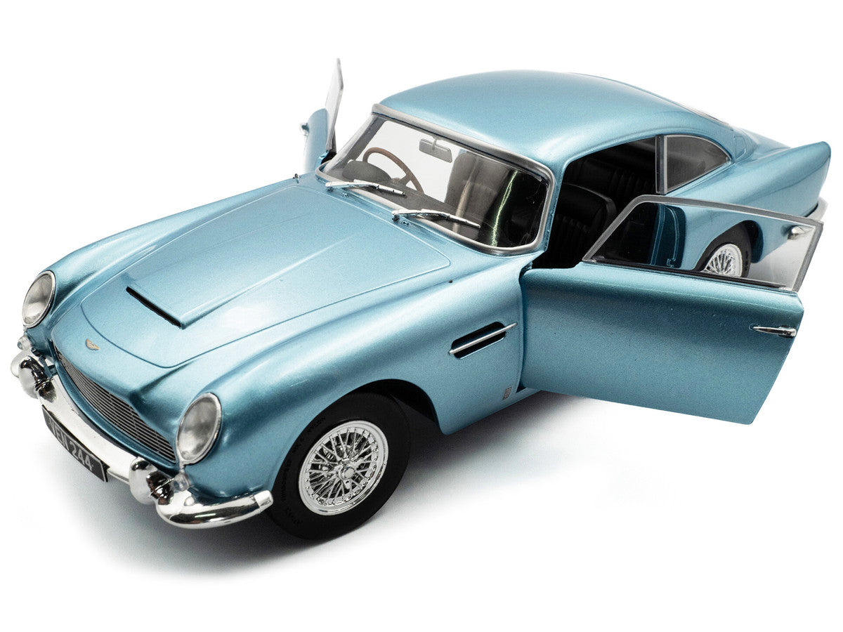 Aston Martin 1964 DB5 RHD (Right Hand Drive) Light Blue Metallic 1/18 Diecast Model Car by Solido