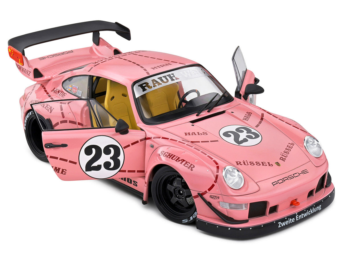 RWB 2020 Bodykit #23 "Pink Pig" Pink with Graphics 1/18 Diecast Model Car by Solido 3