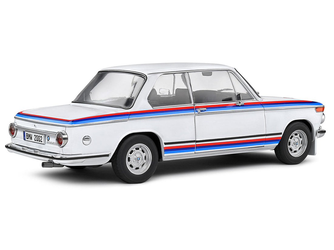 1971 BMW 2002 Tii Turbo "Evocation" White with Stripes 1/18 Diecast Model Car by Solido-4