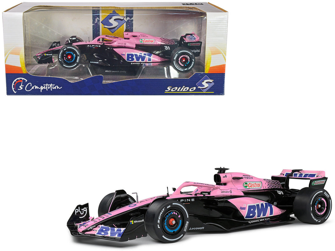 Alpine A523 Pink Edition "BWT" Formula One F1 "Presentation Version" (2023) "Competition" Series 1/18 Diecast Model Car by Solido-0