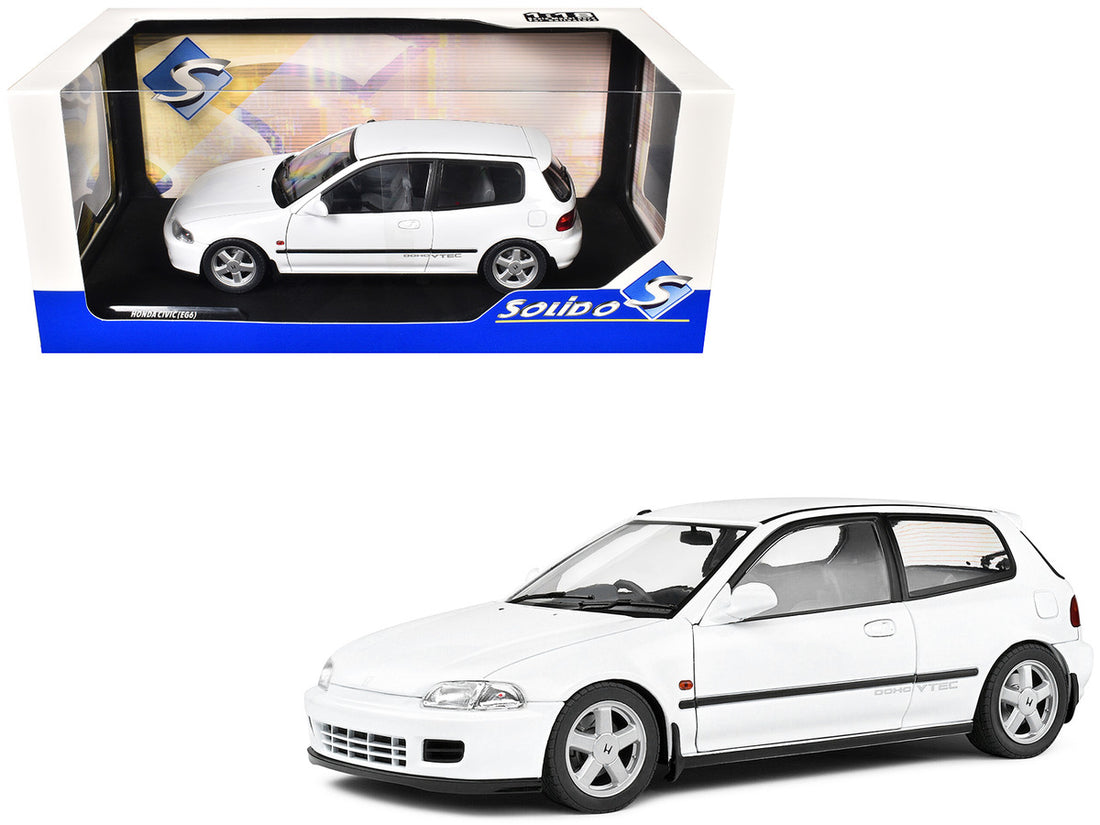 1991 Honda Civic (EG6) RHD (Right Hand Drive) Frost White 1/18 Diecast Model Car by Solido-4