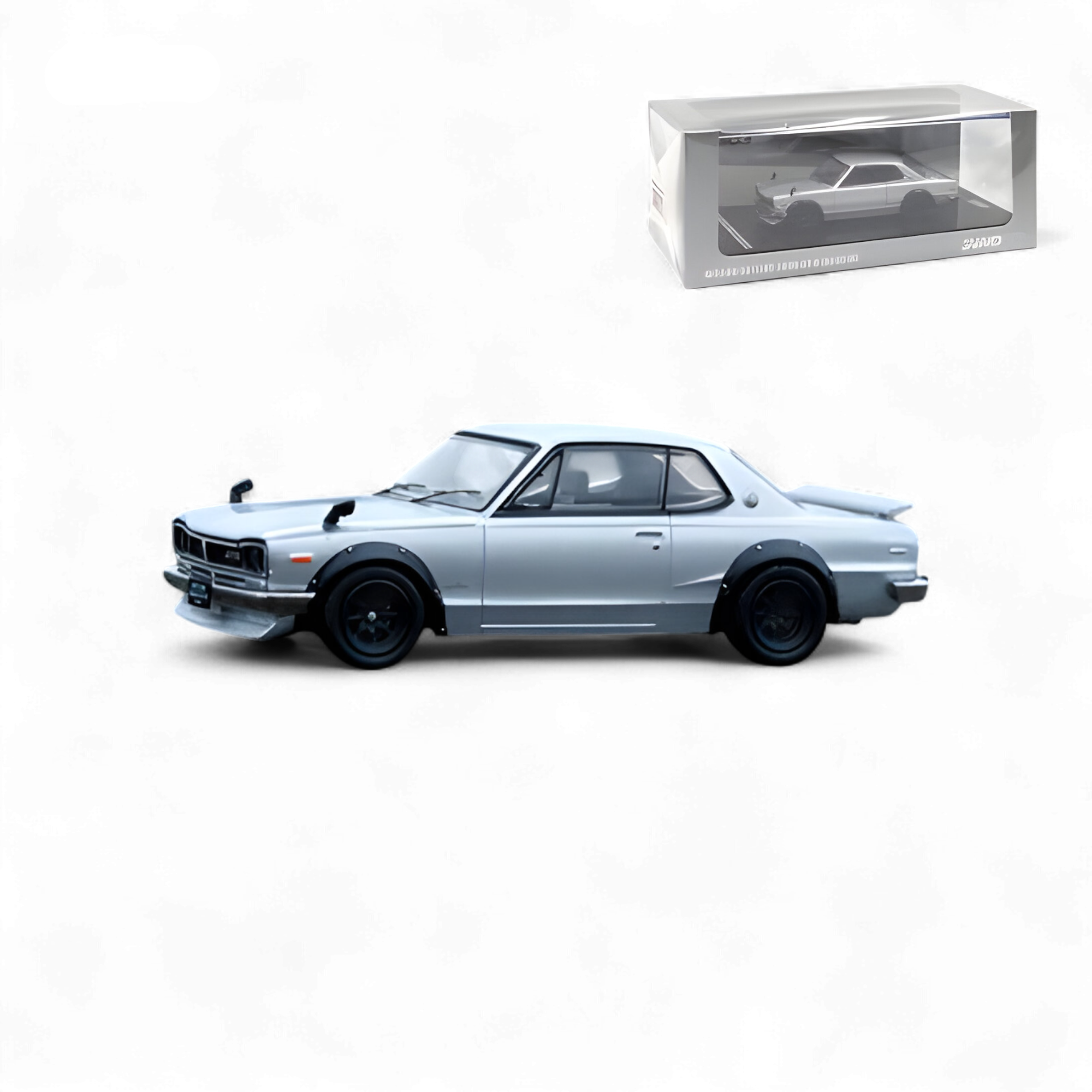 Nissan Skyline 2000GT-R (KPGC10) in Silver 1:64 by Inno64