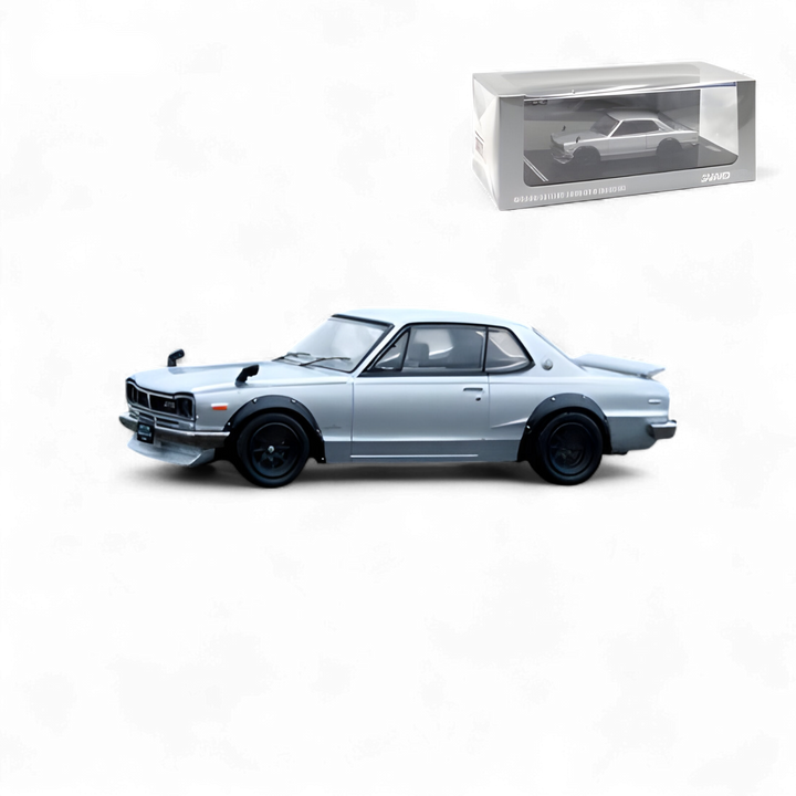 Nissan Skyline 2000GT-R (KPGC10) in Silver 1:64 by Inno64