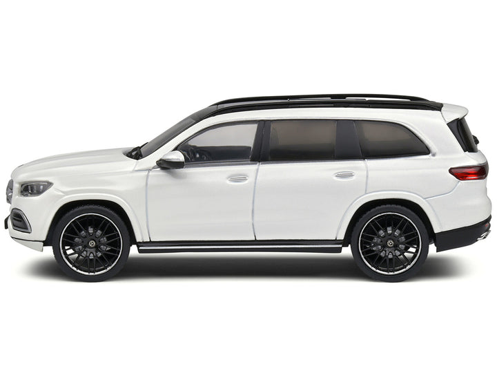 2020 Mercedes-Benz GLS Diamond White with AMG Wheels and Sunroof 1/43 Diecast Model Car by Solido-1