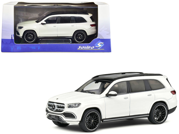 2020 Mercedes-Benz GLS Diamond White with AMG Wheels and Sunroof 1/43 Diecast Model Car by Solido-0