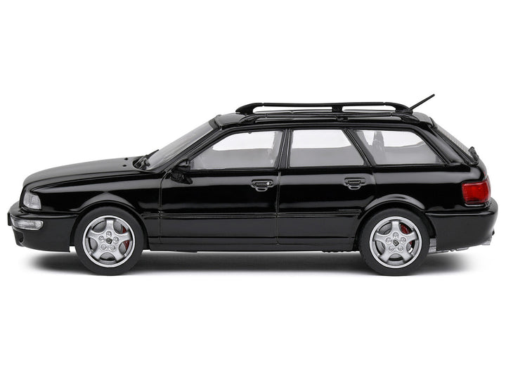 1995 Audi Avant RS2 Brilliant Black with Roofrack 1/43 Diecast Model Car by Solido-0