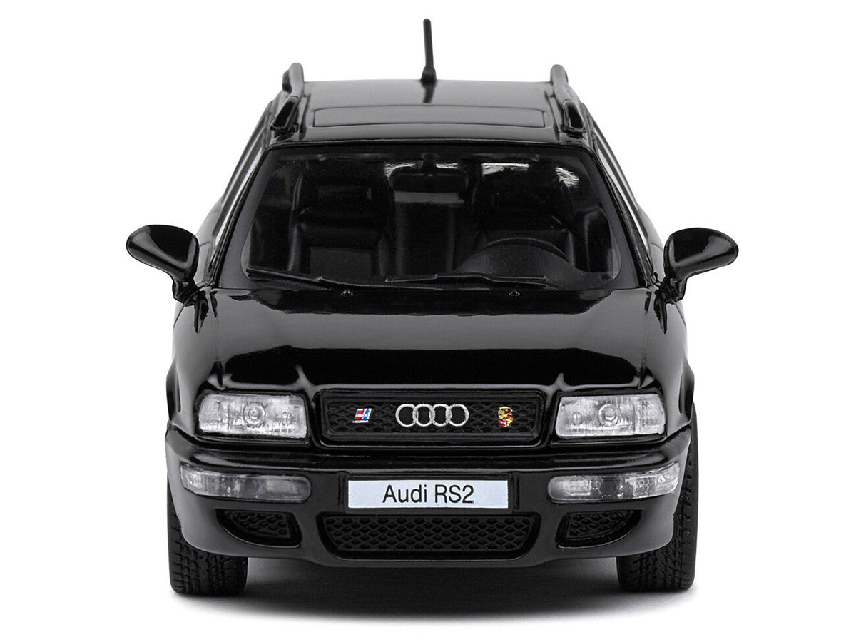 1995 Audi Avant RS2 Brilliant Black with Roofrack 1/43 Diecast Model Car by Solido-1