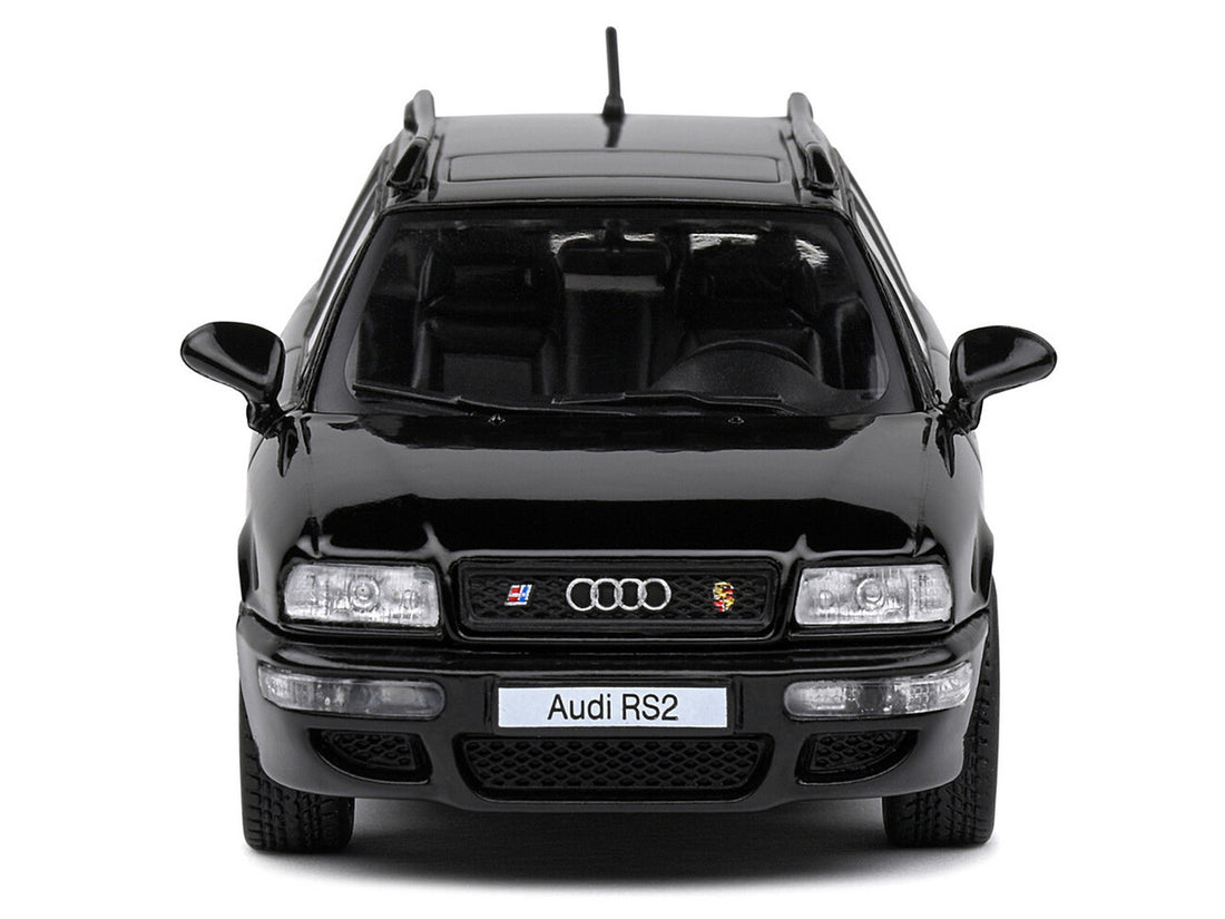 1995 Audi Avant RS2 Brilliant Black with Roofrack 1/43 Diecast Model Car by Solido-1