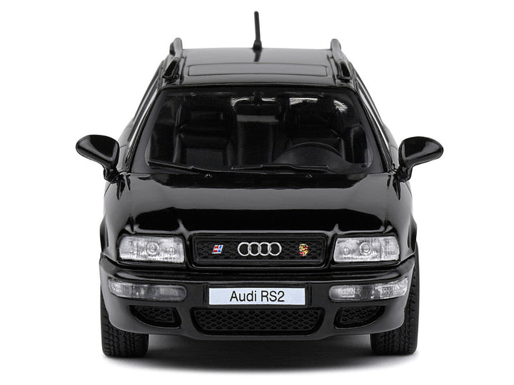 1995 Audi Avant RS2 Brilliant Black with Roofrack 1/43 Diecast Model Car by Solido-1