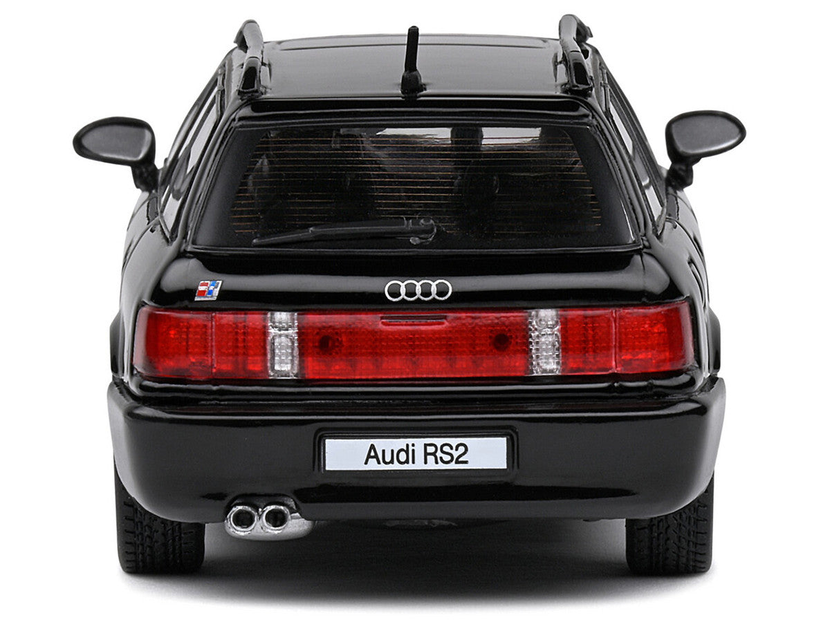 1995 Audi Avant RS2 Brilliant Black with Roofrack 1/43 Diecast Model Car by Solido-2