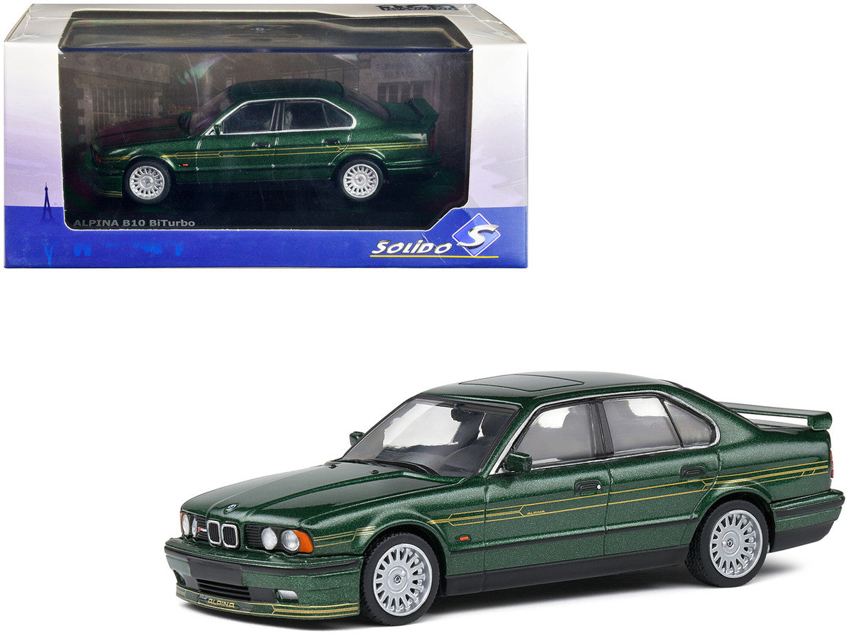 1994 BMW E34 Alpina B10 BiTurbo Alpina Green Metallic 1/43 Diecast Model Car by Solido-0